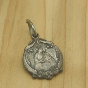 Antique First Communion Holy Communion Guardian Angel Pendant Charm - Picture 1 of 5