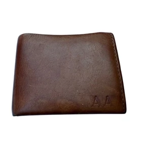 Shinola Detroit braune Leder Geldbörse - gestempelte Initialen AA - Bild 1 von 11