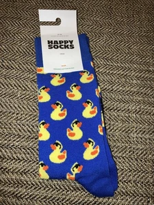 Happy Socks Azul Con Patos de Goma Talla US M 8-12, US W 10-12.5 Algodón Orgánico - Imagen 1 de 4