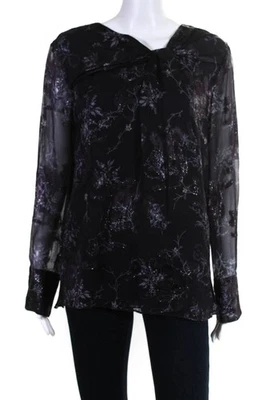 Серый Jason Wu женщин зимние цветочный узел кнопка блузка фиолетовый размер 8 11620136 - Изображение 1 из 4