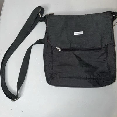 Bolso Bandolera BAGGALLINI Town Bagg Gris Oscuro Nylon Rosa Forro Cartera Foto 1 de 4