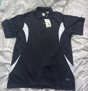 Callaway Golf Polo Shirt X-Series Short Sleeve Mens Medium Black Grey New BNWT - Picture 1 of 11