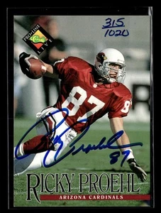 1994 Pro Line Live Ricky Proehl Autograph Auto /1020 Arizona Cardinals U8031 - Picture 1 of 2