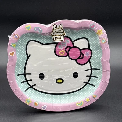 Hello Kitty 纸沙漠盘子 16 密封盘子橙色圆圈工作室 2024 — 第 1/4 张图片