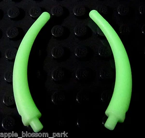 NEW Lego Lot/2 Glow In the Dark SKELETON HORSE HORN SET  - Pet Animal Tail Horns - Picture 1 of 2