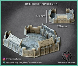 Dark Future Tech Ratmen Bunker/Dungeons and Dragons/Mordheim/Impreso en 3D - Imagen 1 de 4