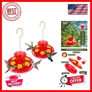 Hummingbird feeders for Outdoors Ant Bee Proof Leak-Proof,2 Pack 7 Ounces Pla... - Picture 1 of 8