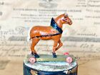 Antique Small Horse Pull Toy Wood and Papier Mache for Antique Doll Display