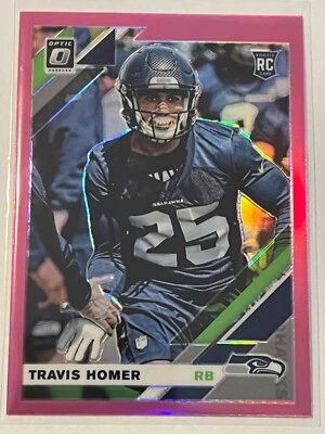 2019 Panini Donruss Optic Travis Homer Pink Rookie RC #148 Seahawks - Image 1 of 2