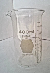 Kimble Kimax Berzelius Tall Form 400mL 14030 Beaker Graduated Ea - Picture 1 of 6