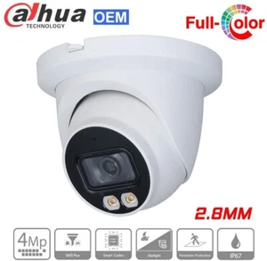 Dahua PoE 4MP Built-in Mic/Memory slot Full-Color night view 2.8mm AI IP Dome - Picture 1 of 10