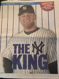DEREK JETER - SEPT. 13, 2009 NEW YORK DAILY NEWS  SPECIAL 12 Page Commemorative - Picture 1 of 12