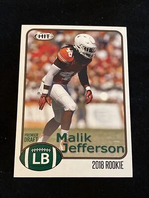 2018 SAGE Hit Malik Jefferson RC #95 Texas Longhorns - Image 1 of 2