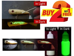 Lure Paint for Fishing - Glow in the Dark Paint 10ml Bottle  - Buy 2 Get 1 FREE - Picture 1 of 2