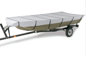 Jon Boat Cover Waterproof Heavy Duty Marine Grade UV Resistant Trailerable Boat - Picture 1 of 9