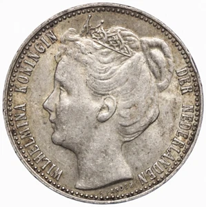 1898 1 Gulden Niederlande KM#122.1 ~ Wilhelmina I ~ hochwertig - Bild 1 von 2