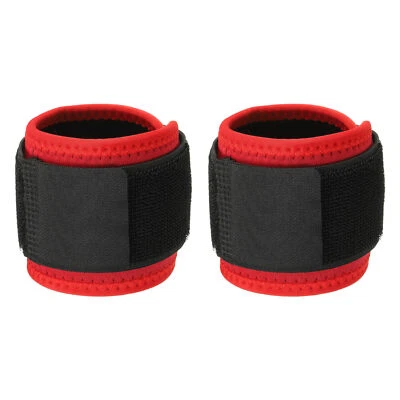 Wrist Wraps Strap, 2 Pack Wrist Compression Support 15.7"x2.7" for Fitness, Red - Image 1 of 4