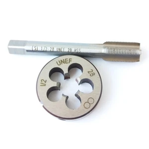 1pc 1/2-28 tap + 1pc 1/2-28 die, UNEF British US made right hand taper - Picture 1 of 6