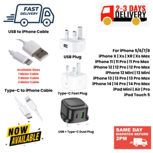 TOP Quality Fast iPhone USB/C Charging Cable & Plug For iPhone678/X/11/12/13/14 - Imagen 1 de 1