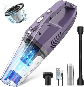 Cordless Handheld Vacuum with LED Light, Rechargeable for Car, Home & Office - Picture 1 of 8