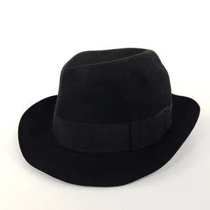 Cappello Borsalino Gran Lusso Uomo 58 Nero Feltro Capelli Cappello Feltro A. Monaco largo - Foto 1 di 8