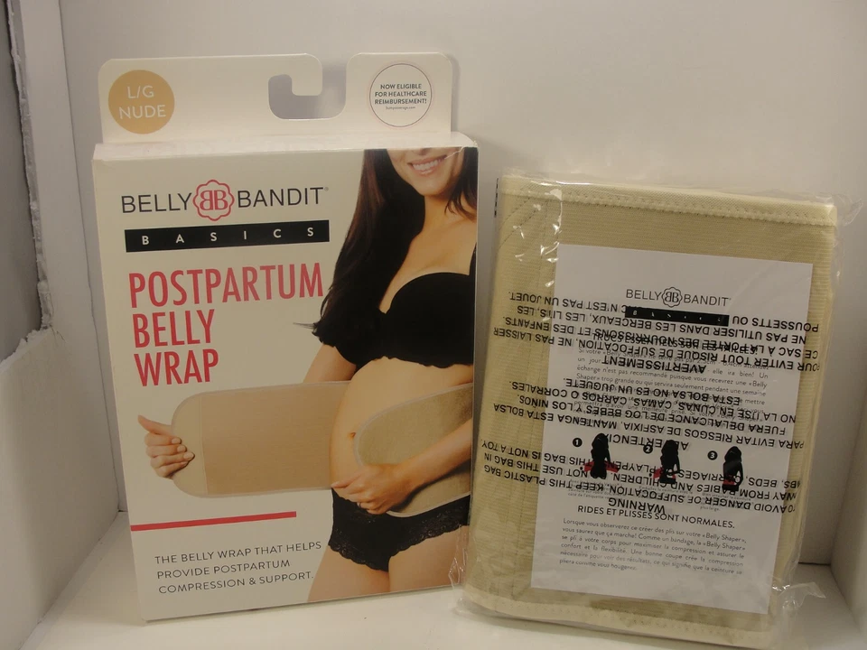 Belly Bandit Basics Postpartum Belly Wrap Size Large Nude Post Delivery E17