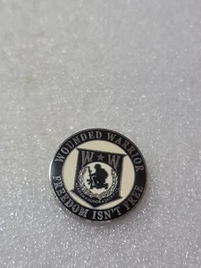 Wounded Warrior Freedom Isn't Free Enamel Lapel Pin Dual Clutch Back P12810 - Picture 1 of 4