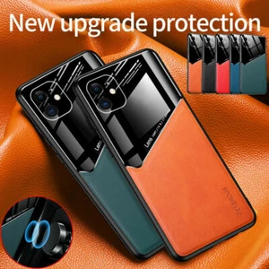 For iPhone 16 15 14 13 12 Pro Max 11 Hybrid Leather Slim Shockproof Case Cover - Picture 1 of 19