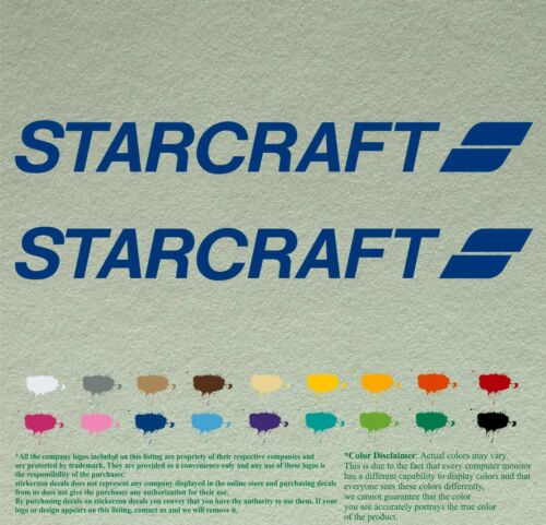Starcraft Compatible   Vinyl Klistremerker Sticker Båt Outboard Motor 2 PCS 
