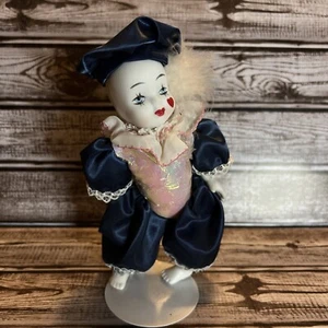 Vintage Porcelain Clown Face Doll - Picture 1 of 4
