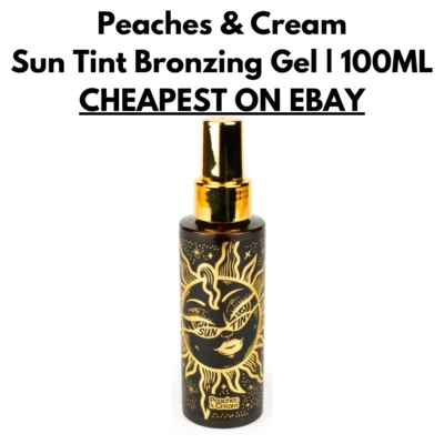 Peaches & Cream | Sun Tint Skin Tint | 100ml Bronzing Gel | CHEAPEST ON EBAY - Image 1 of 4