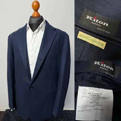 Kiton Napoli 3 btn 100% cashmere blazer jacket IT58 US48 p2p 24 fresh collection - Image 1 of 4