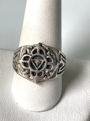 ANILLO SELLO PLATA ESTERLINA 925 ORNAMENTADO PARA HOMBRE TALLA 11,25 Foto 1 de 4