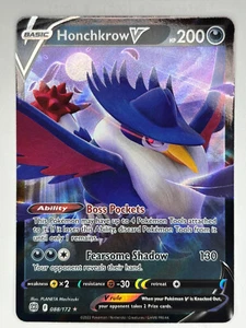 Honchkrow V 088/172 Ultra Rare Holo - 2022 Pokemon Brilliant Stars NM - Picture 1 of 2