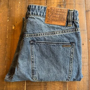 Volcom Solver Denim Jeans Men’s W32xL31.5 Skater Y2K Straight Streetwear - Picture 1 of 21