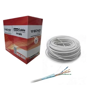 LAN MASSE 305 METER ETHERNET BILDSCHIRM UTP CAT 6 FTP 23AWG MANTEL WEISS TOP  - Bild 1 von 6