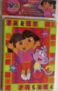 GEBURTSTAG PARTY EINLADUNGEN KIND DORA EXPLORER THEMENKARTEN 8ER-PACK C MEINE ANDEREN ARTIKEL - Bild 1 von 2