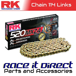 RK Chain for Honda CBR1000 RR Fireblade 520 Chain Conv 2006-2007 Gold - Picture 1 of 9