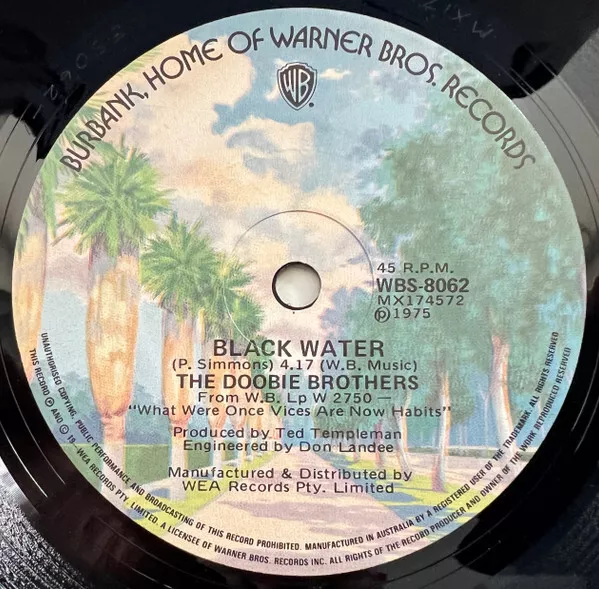 The Doobie Brothers - Black Water Vinyl - Image 1 of 1
