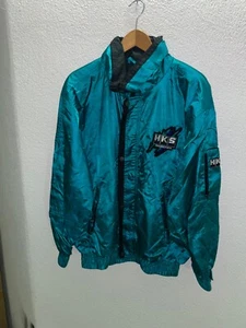 HKS 90s Green Oil Spill Windbreaker New Jacket For Nismo TRD GREDDY GTR SWEATER - Picture 1 of 4
