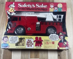 Funtech Safety's Sake Smoke Detector Fire Alarm Rare Fire truck 1989 Sealed - Picture 1 of 5