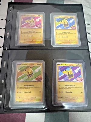 2024 Pokemon Pikachu Berkemeja Batik Indonesia Journey set of 4 with Free Post - Image 1 of 4