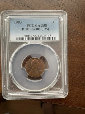 Цент 1983 Linconl DDO PCGS - Изображение 1 из 2