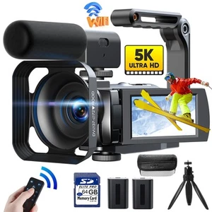✅Camcorder Video Camera UHD 5K 56MP IR Night Vision 16X Digital Camera w/ Tripod - Picture 1 of 11