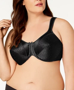 Reggiseno con ferretto Bali Minimizer in raso con cinturino comodo - Nero, 42DD - Foto 1 di 4