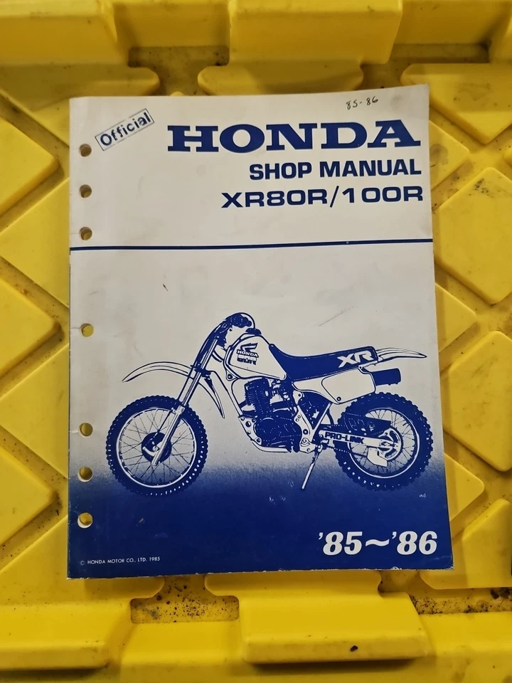 Honda XR100R XR80R 1985 1986 manual de reparación de servicio libro de taller motocicleta OEM Foto 1 de 1