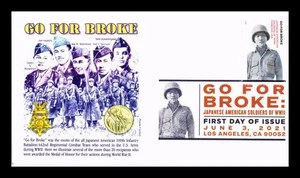 DR JIM STAMPS US COVER GO FOR BROKE WWII SOLDIERS FDC PANDA CACHET - Picture 1 of 2