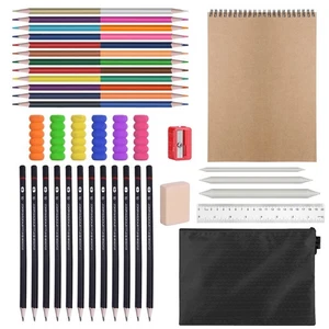 38-Piece Drawing Sketching Pencils Set with Accessories - Picture 1 of 7