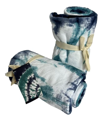 Juego de 2 toallas de playa Tie Dye Burst POTTERY BARN TEEN AZUL/VERDE AZULADO/AZUL MARINO NUEVAS PB TEEN Foto 1 de 4