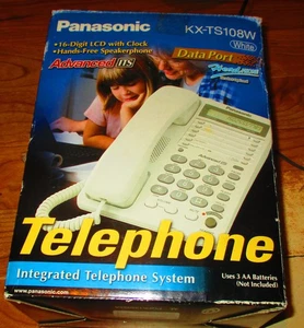PANASONIC KX-TS108W ANALOG TELEPHONE - Picture 1 of 2